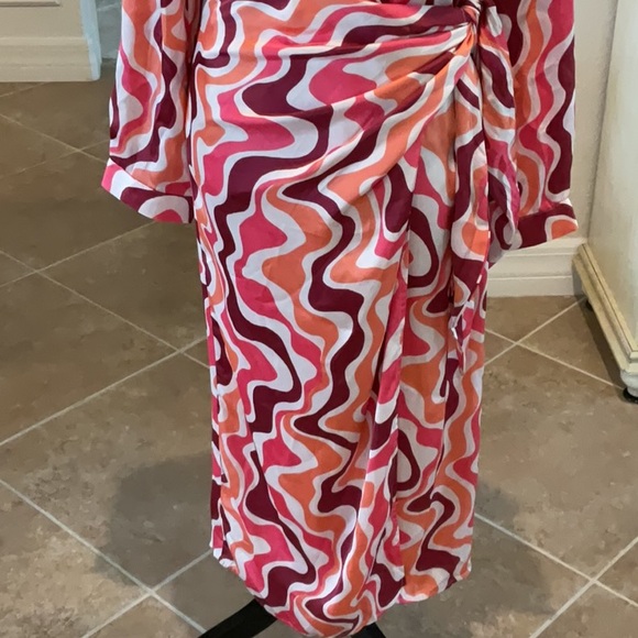 KARLIE Multicolored swirl wrap dress, size M, NWT - Picture 4 of 7